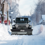 Meyer Jeep Home Plow in the snow